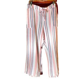 Liz Claiborne Striped Linen Cotton Pant. XL